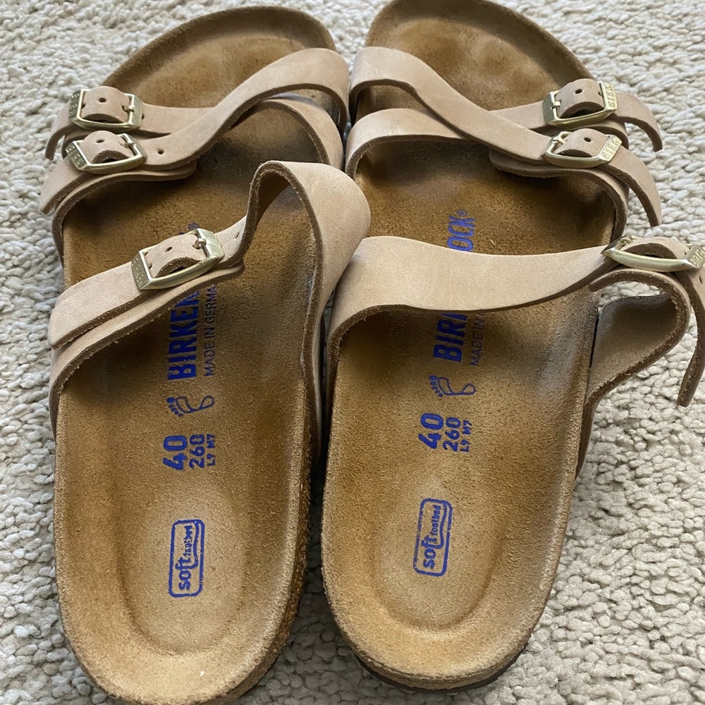 Birkenstock Beige Double Strap Sandals